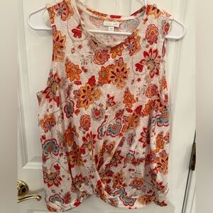 J. Jill Floral Tank Top-size small
